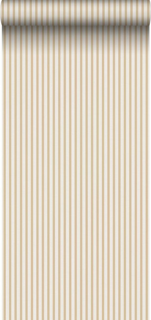 Sanders & Sanders Tapete Streifen Gelb und Beige 53 cm x 10.05 m