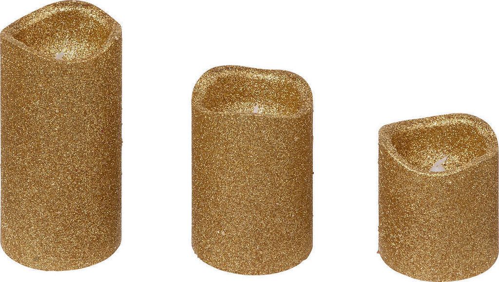 LED-Kerzen in verschiedenen Größen, 3er-Set