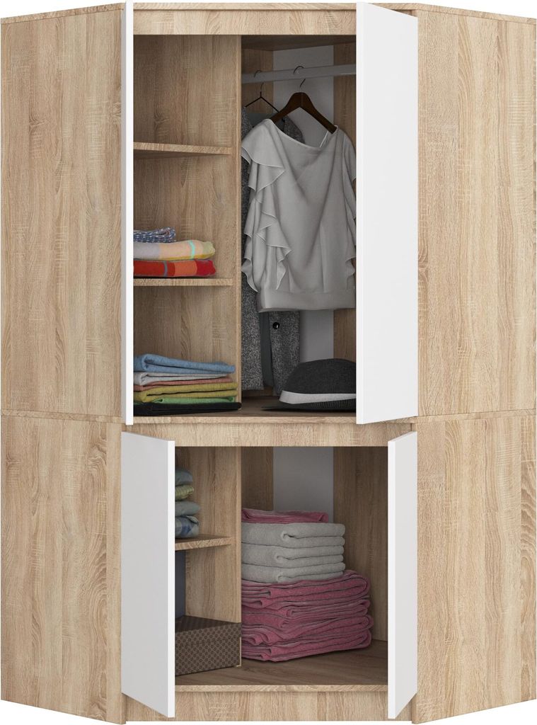 BDW Armoire d'angle chambre à coucher, Armoire, Armoire Image du produit 