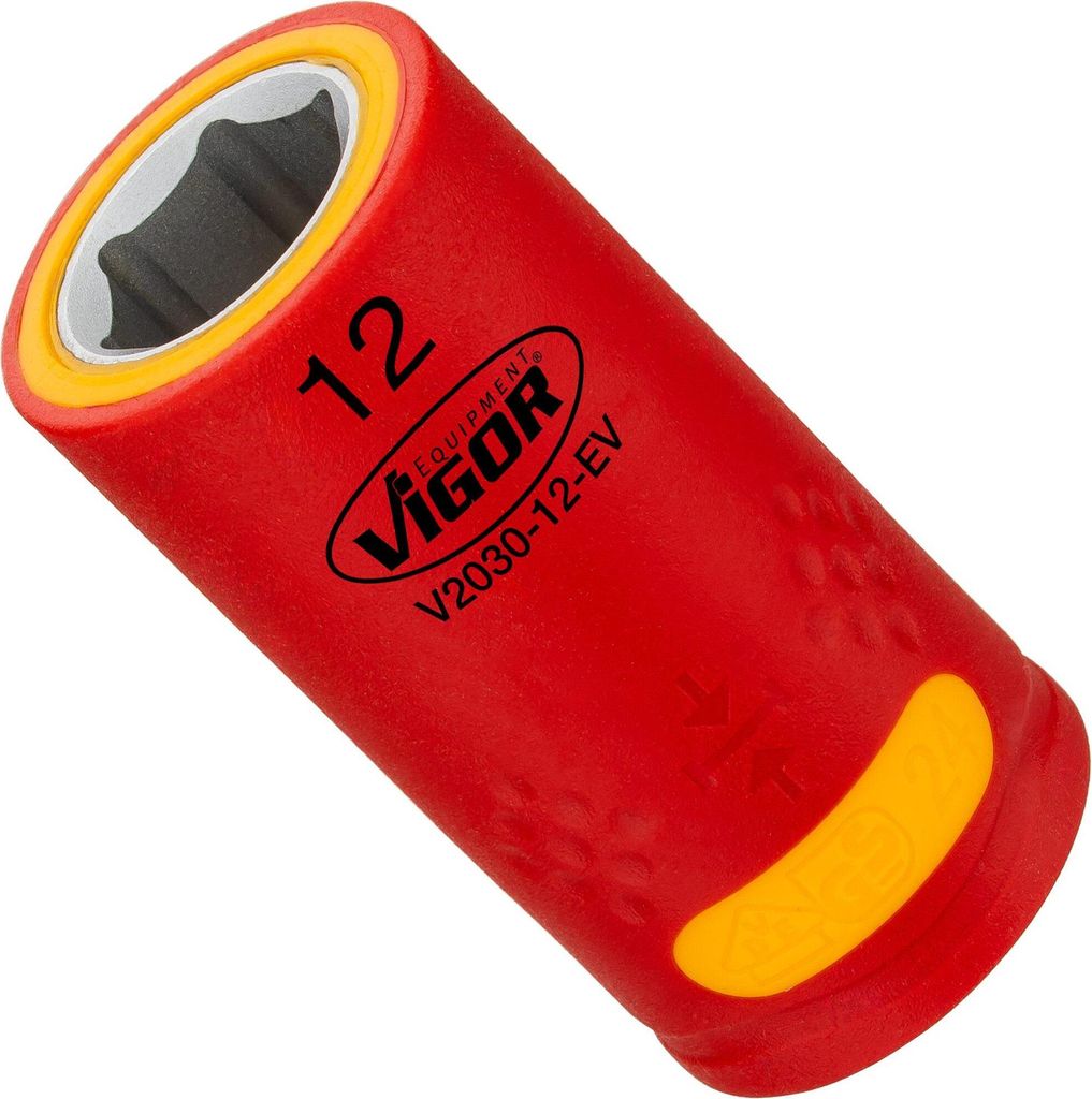 Steckschlüsseleinsatz ∙ EV ∙ V2030-12-EV ∙ 3/8 Zoll (10 mm) Vierkant hohl ∙ Außen Sechskant Profil ∙ SW 12 mm