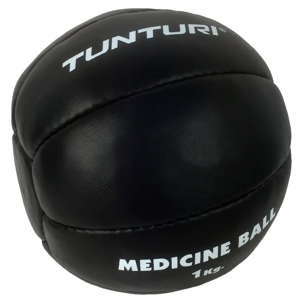 Medizinball 1 kg Tunturi Noir Idéal pour Gymnastique et Rééducation Douce