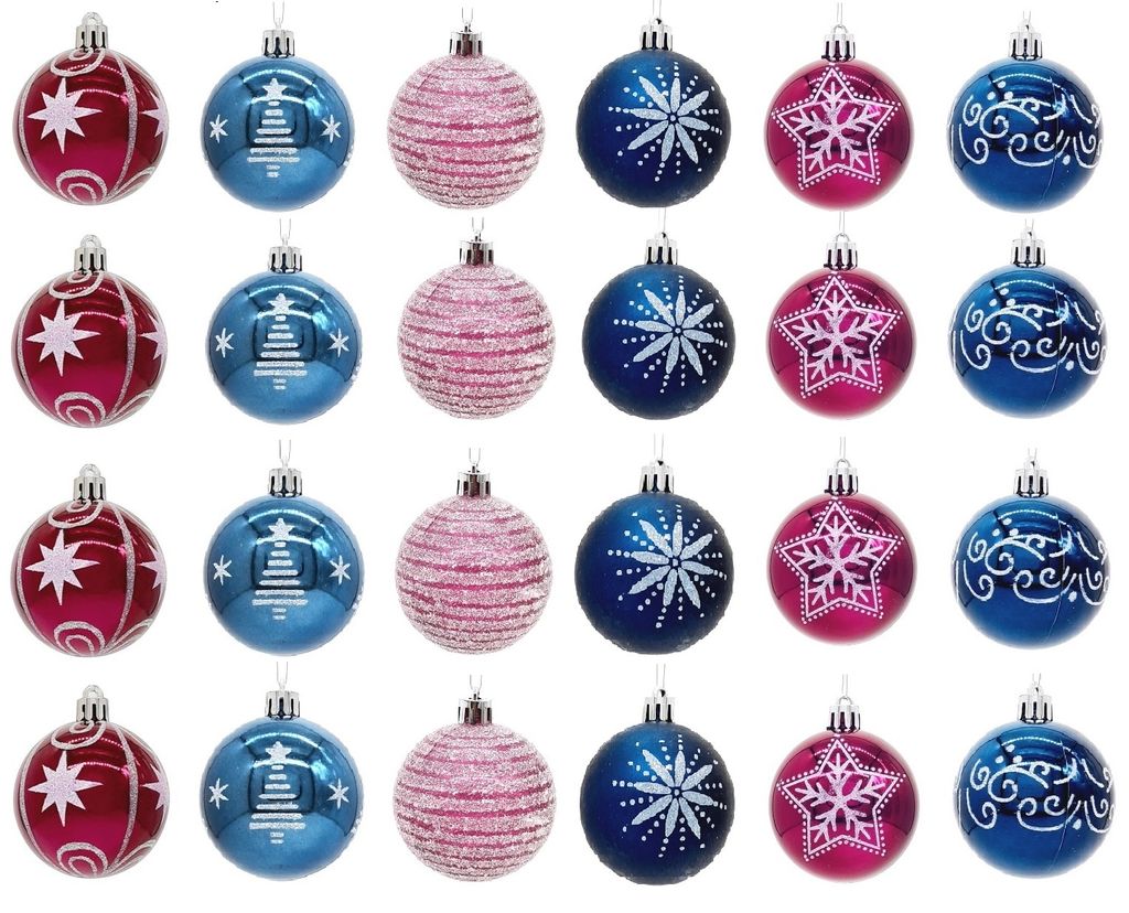 24 Weihnachtskugel Ø6cm Set Weihnachten Christbaumkugel Produktbild 2