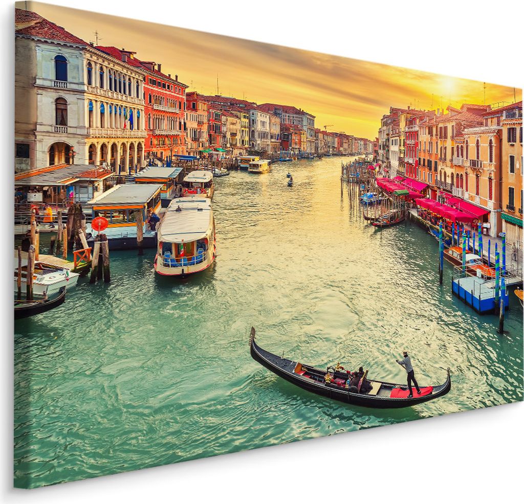 Fabelhafte Canvas LEINWAND BILDER 120x80 cm XXL Kunstdruck Venedig Sonnenuntergang