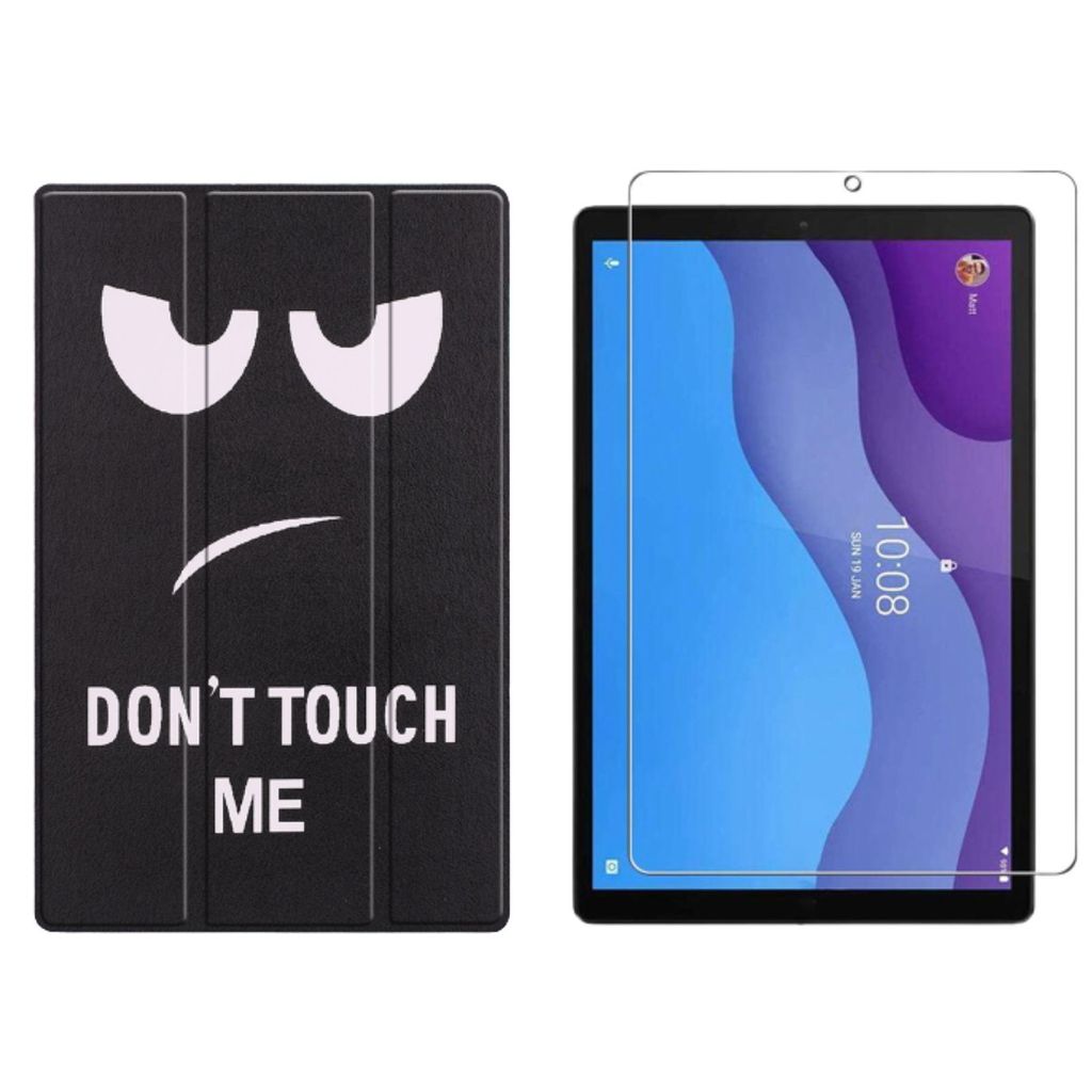 2in1 Set für Lenovo Tab M10 2nd 2020 TB-X306F TB-306X 10.1 Zoll Tablet mit Schutzhülle + Schutzglas mit Auto Sleep/Wake Hülle