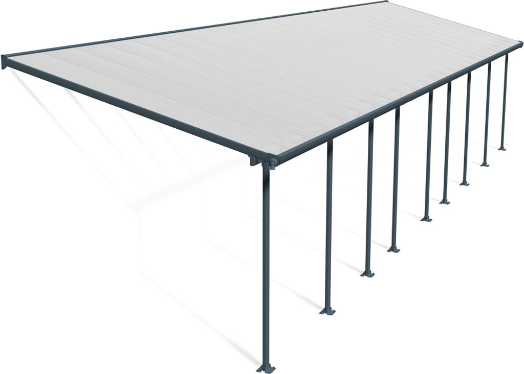 Palram - Canopia Aluminium Terrassenüberdachung Feria Anthrazit 295x1340x305 cm