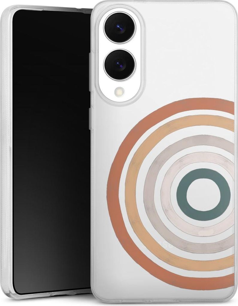 DeinDesign Handyhülle für Samsung Galaxy S25 Edge Silikon Hülle Case Smartphone Schutzhülle Kreise Regenbogen Wasserfarbe