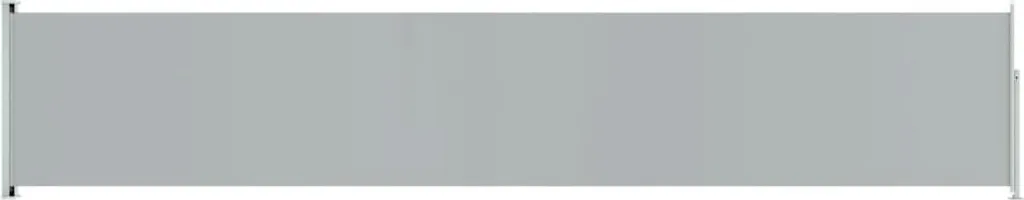 Store latéral 117x600 cm gris en toile polyester robuste et déperlante