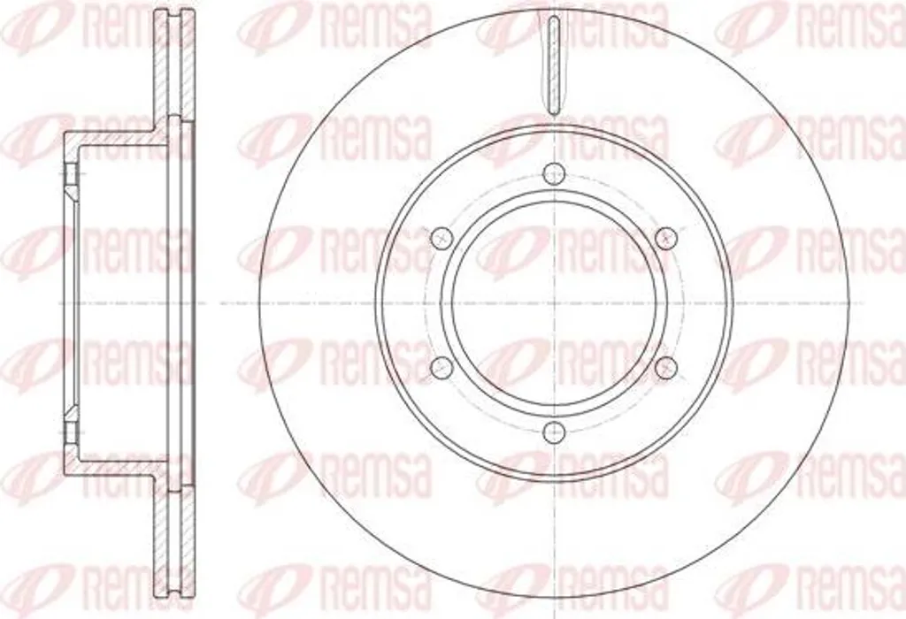 Disque de frein REMSA 6497.10 OE 4351235110 pour Toyota Hilux et 4Runner