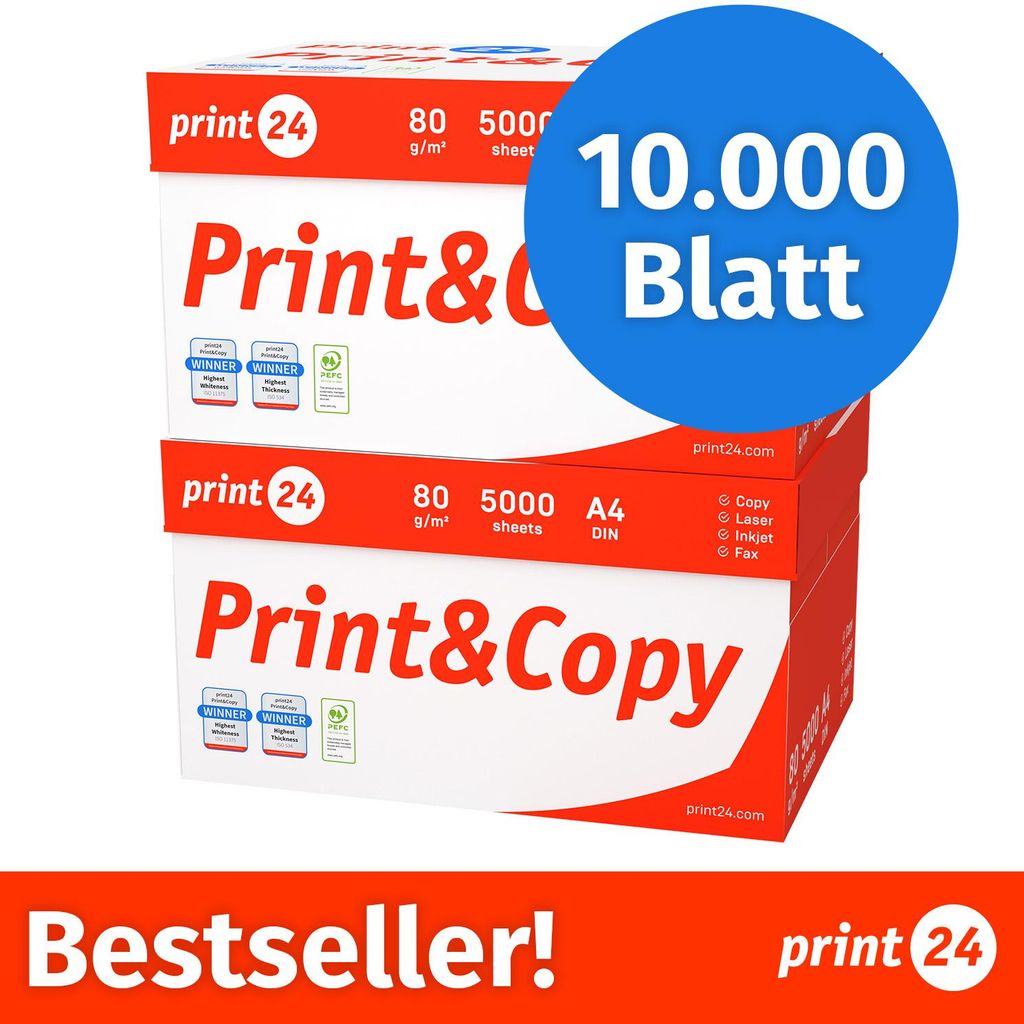 Druckerpapier Kopierpapier 10000 Blatt 20 x 500 A4 Premium Produktbild 