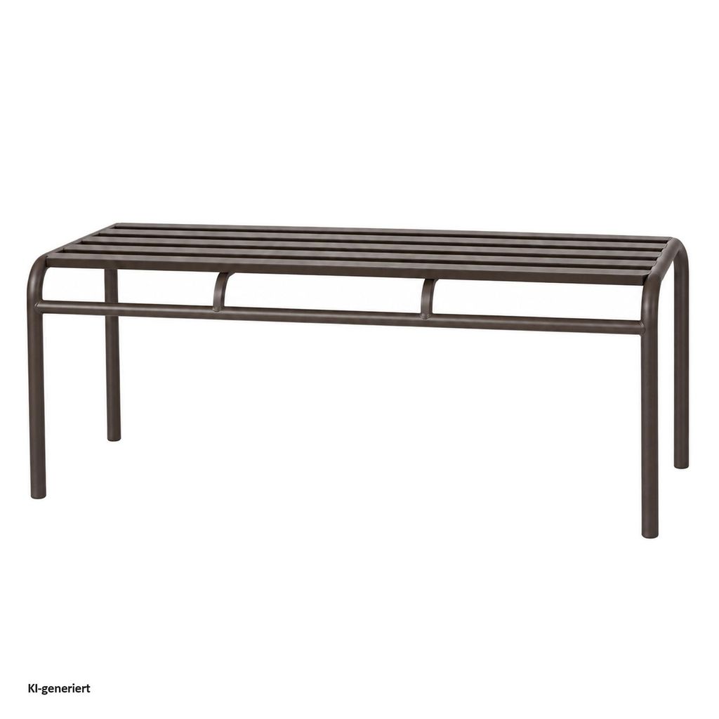 Robuste Bank Celia Basic, Metall, Braun, Modernes Design, Produktbild 