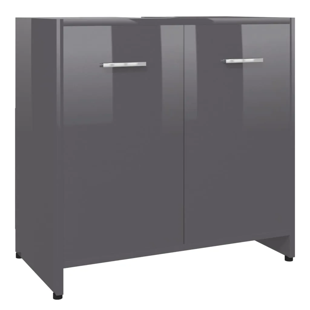 vidaXL Mobile Bagno Grigio 60cm | Soluzione Sottolavabo Elegante