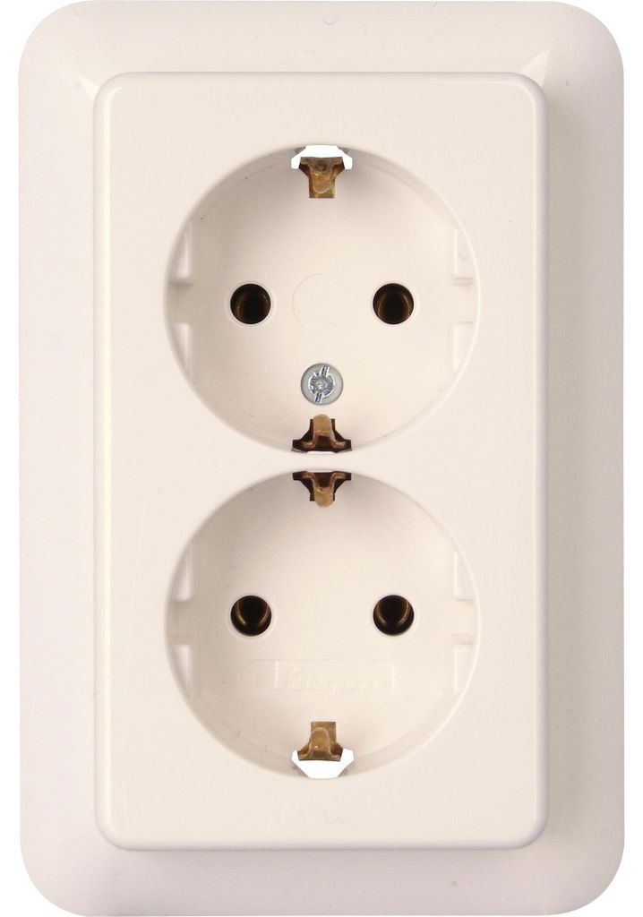 Kopp RIVO reinweiß Schalterprogramm Schutzkontakt Steckdose Produktbild 