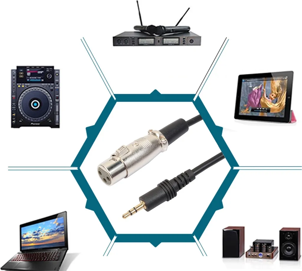 Cavo Audio Microfono 3m 3.5mm Jack - Registrazione Podcast Professionale