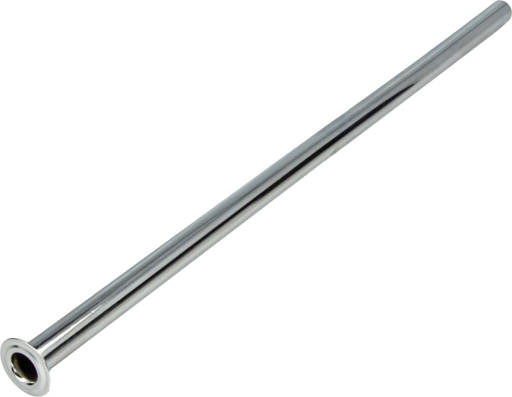 tecuro Kupferrohr, weich, Ø 10 mm x 300 mm, mit 1/2 Zoll Bördelrand, glanzverchromt