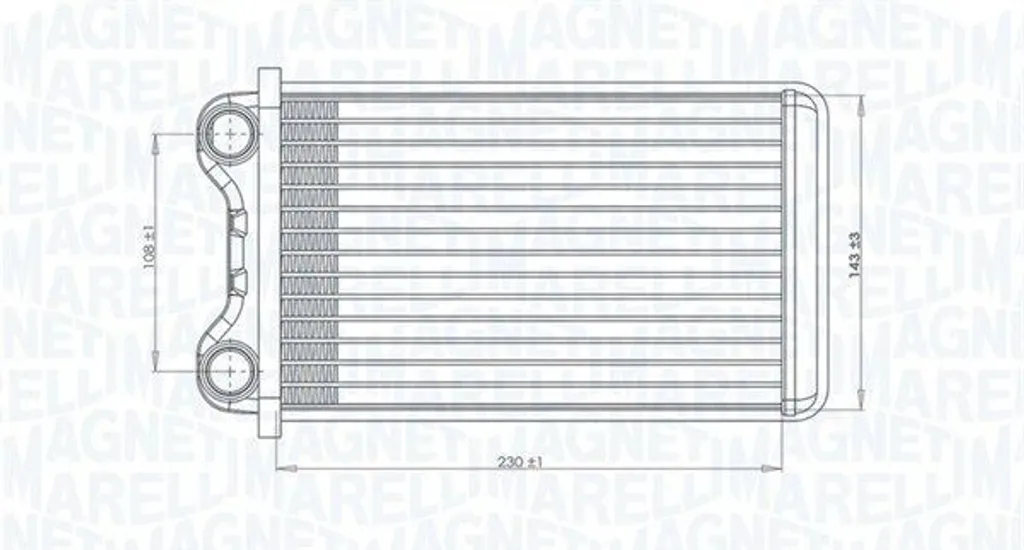 Échangeur de chaleur Magneti Marelli 350218472000 Chauffage Intérieur