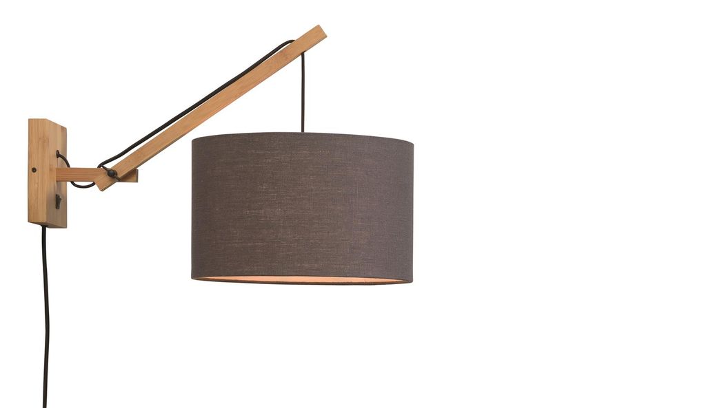 GOOD&MOJO - Wandlampe Andes - Bambus/Dunkelgrau - Produktbild 