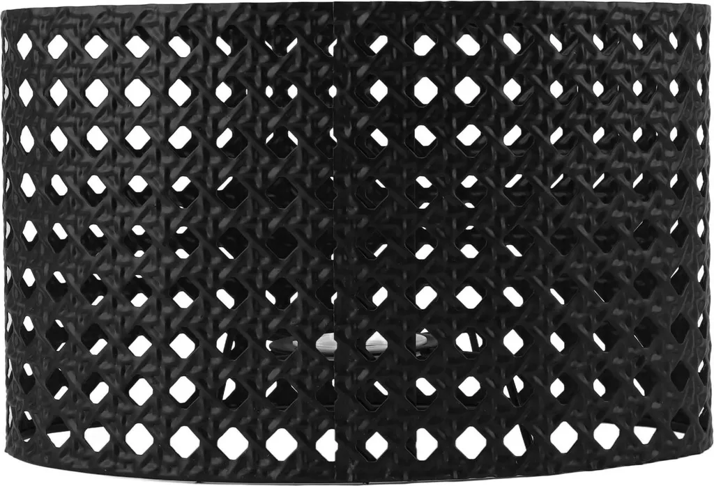Abat-jour ovale noir pour lampe de chevet ou bureau compatible E27 E14