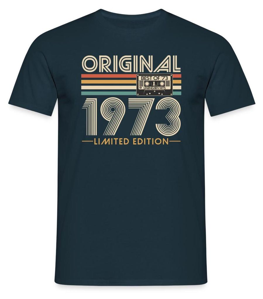 Spreadshirt 1973 Vintage 50 Geburtstag Geschenk Männer T-Shirt, XXL, Navy