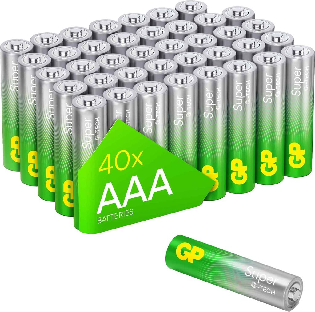 GP Batteries Super Micro (AAA)-Batterie Alkali-Mangan 1.5 V 40 St. (030E24AS40-2)