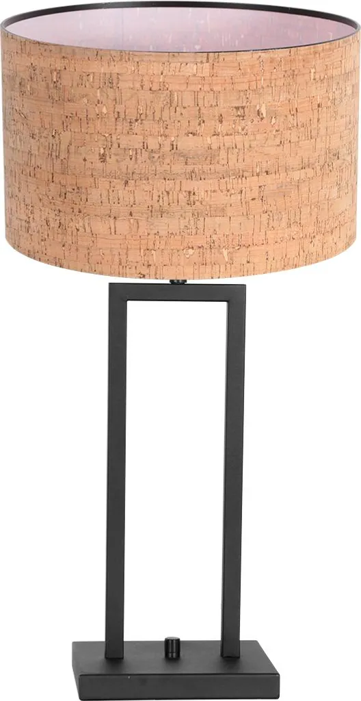 Steinhauer Stang Lampe de Table Naturel Noir E27 - Design Industriel 4357ZW