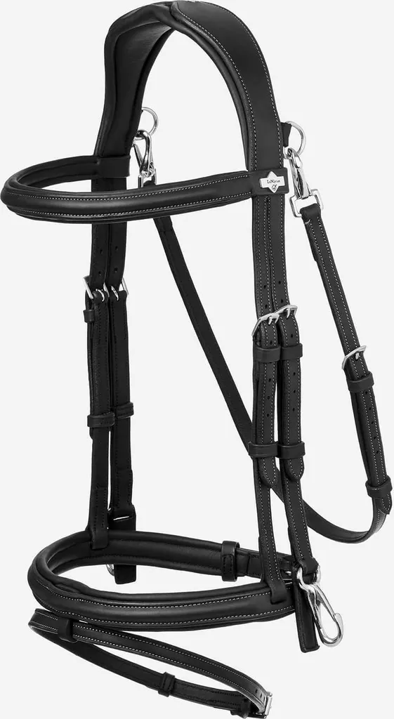 Bridon LeMieux LM Work Bridle Classic noir cuir premium pour cheval