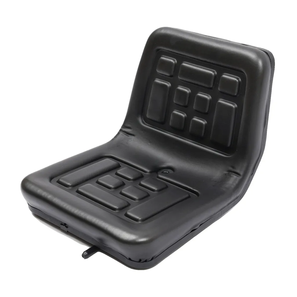 Fauteuil de tracteur en PU noir étanche à glissière réglable 48x50cm