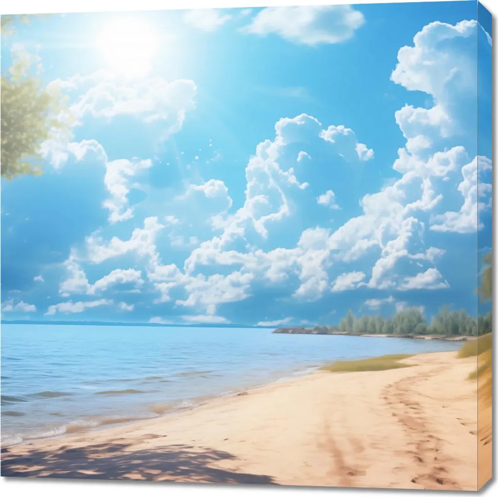 Image Jour d'été 90x90 cm - Illuminez une Pièce Sombre avec ce Tableau