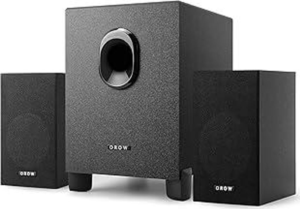 OROW PC Lautsprecher,16W 2.1 Lautsprecher für PC mit Subwoofer, USB-betriebene,HI-FI Stereo Sound,Computer Lautsprecher,Starke Bass, Ideal für Ga...