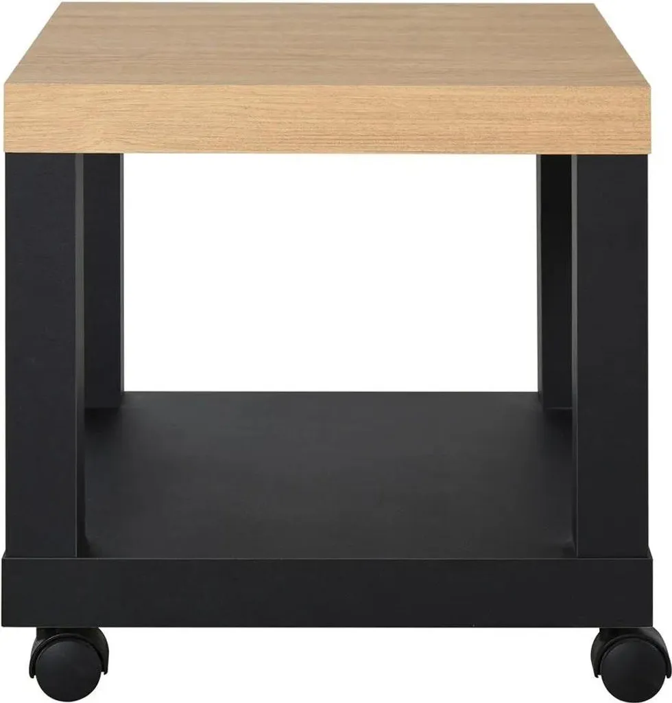 Petite table basse mobile 40cm avec compartiment ouvert - Coloris Noir