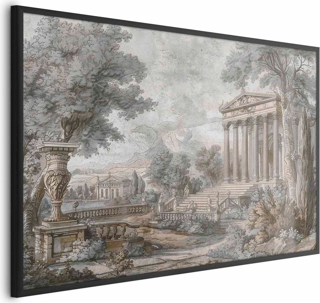 Posterpapier Poster - Temple on the Hill - Grrchitecture in Muted Tones 30x21 cm Landschaften c-H-10027-ao-a