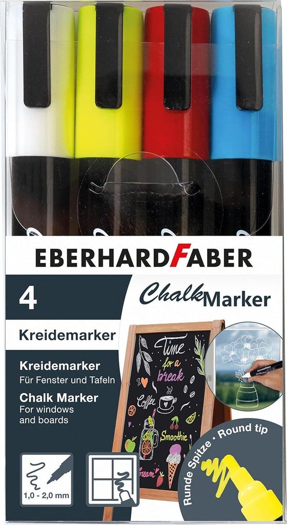 EBERHARD FABER Kreidemarker 1 - 2 mm 4er Etui