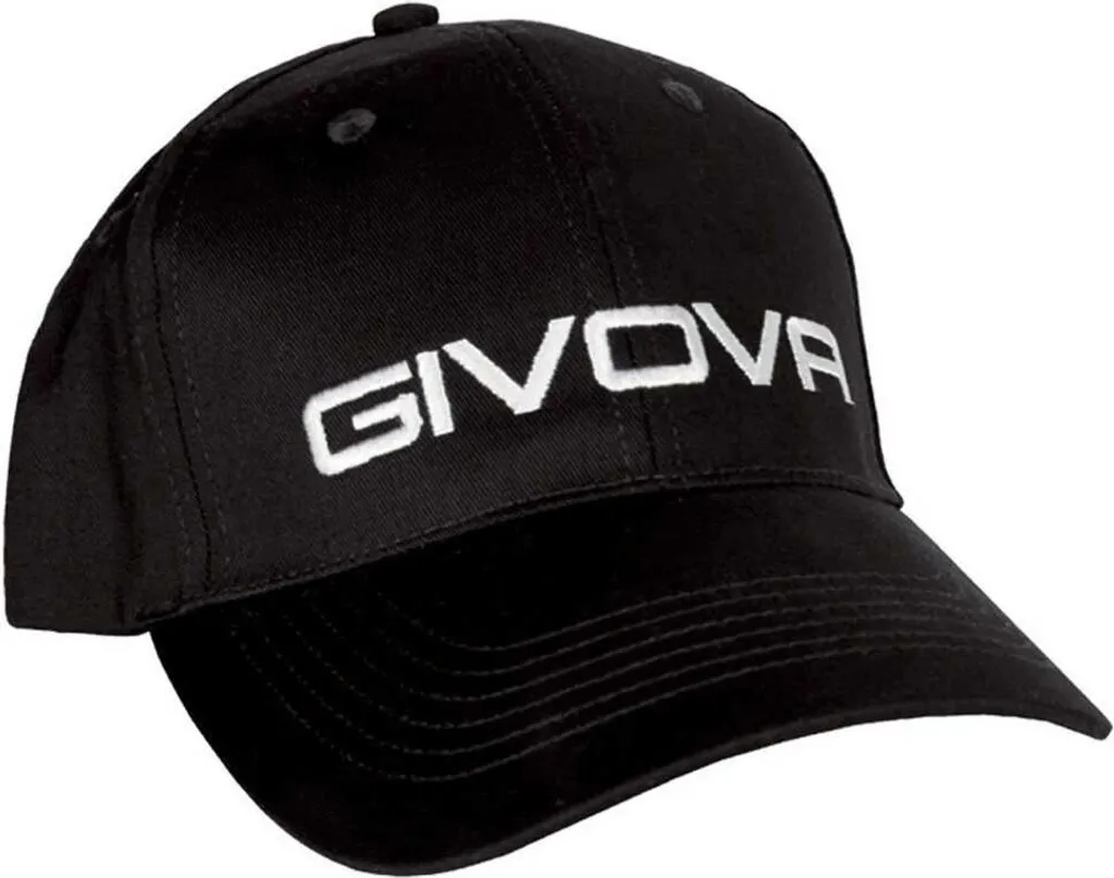Casquette de Sport Givova Noir - Bonnet à Visière pour Football et Gym