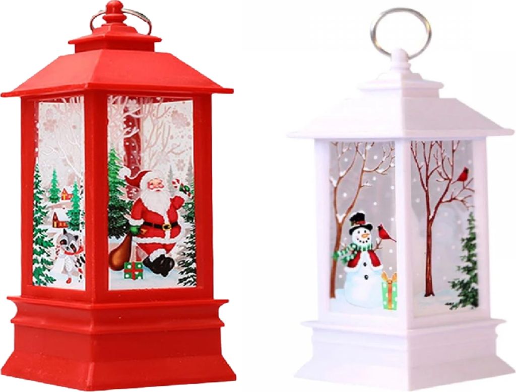 lot de 2 lanternes de Noël à LED sans fil, Décoration à Image du produit 
