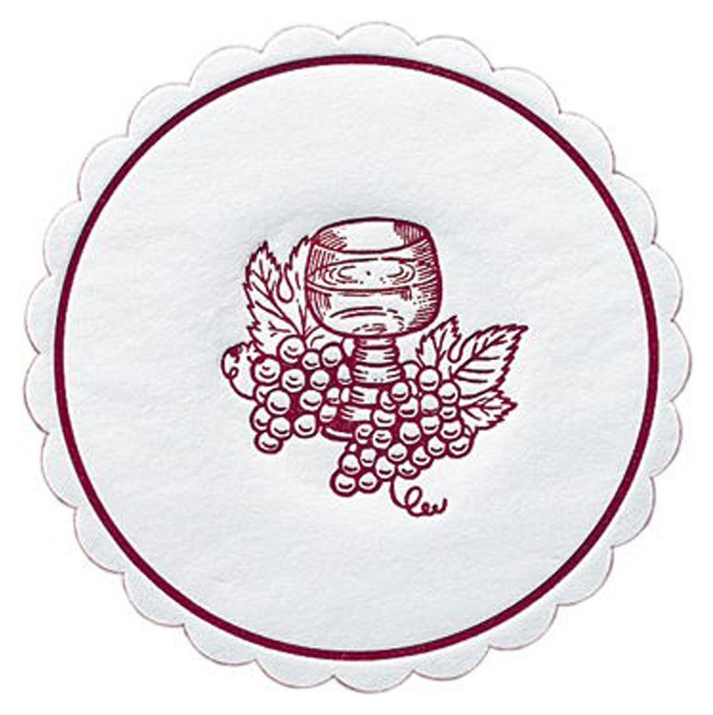 Duni Glasuntersetzer Traube bordeaux 10cm 8lagig 250 Stück Produktbild 