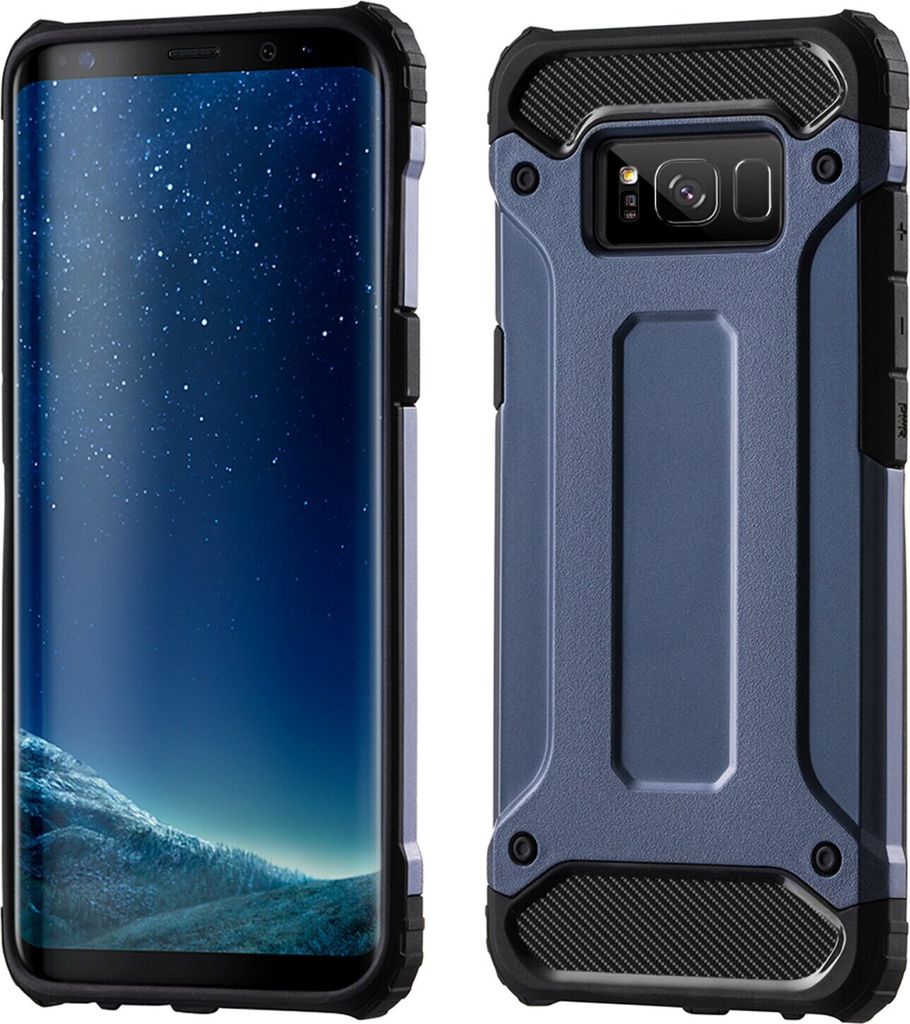cofi1453 Schutzhülle Bumper Hybrid Armor SchutzHülle für Samsung Galaxy A71 (A715F) Silikon Hülle Zubehör Tasche Schutzschale Schutz in Blau