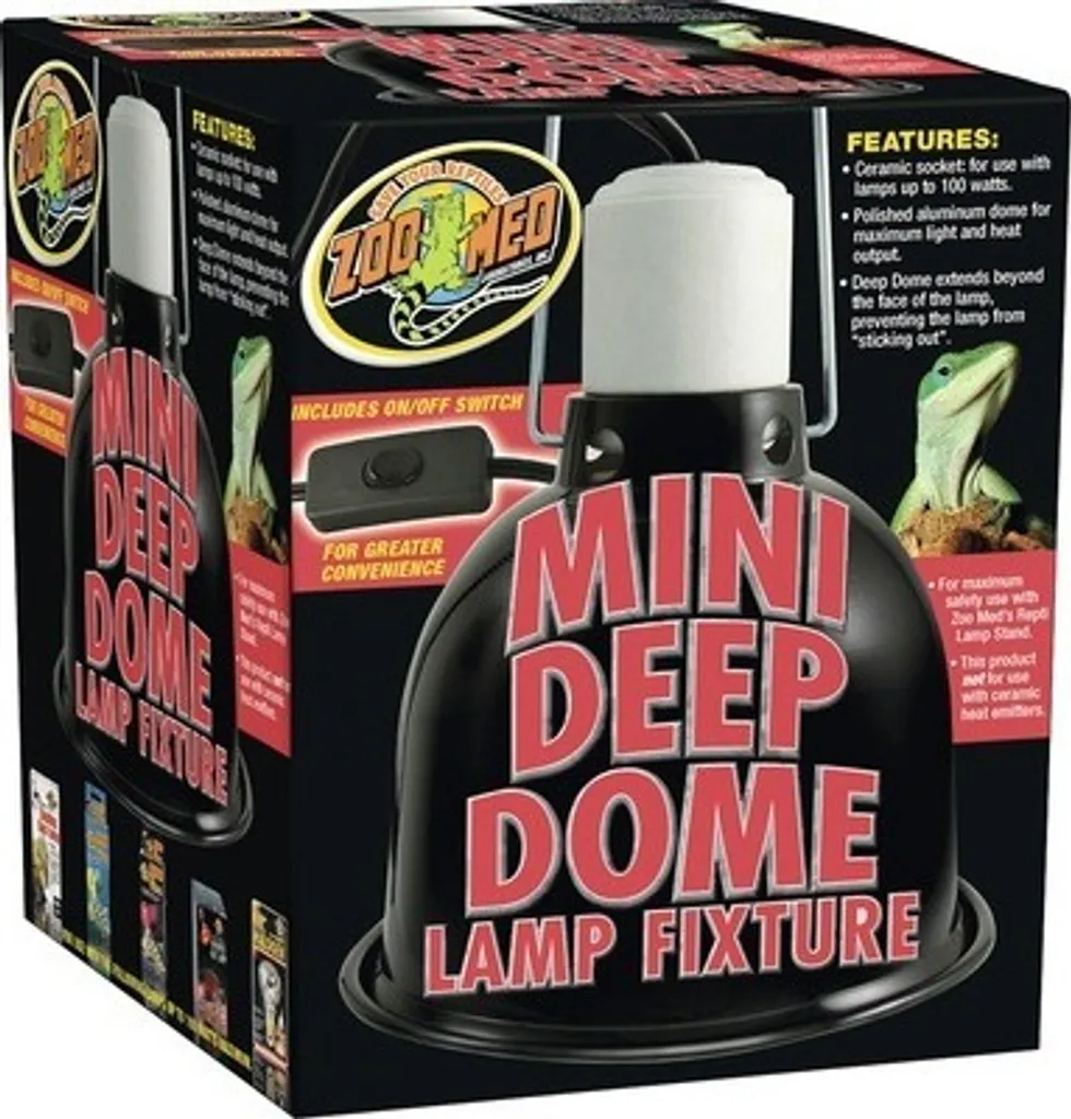 Dôme réflecteur profond Mini Deep Dome Zoo Med pour reptile et amphibien
