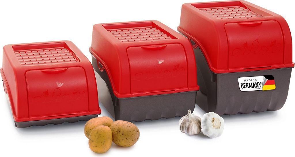 Novaliv Gemüsebox Set rot Kartoffel Aufbewahrungsbox Produktbild 