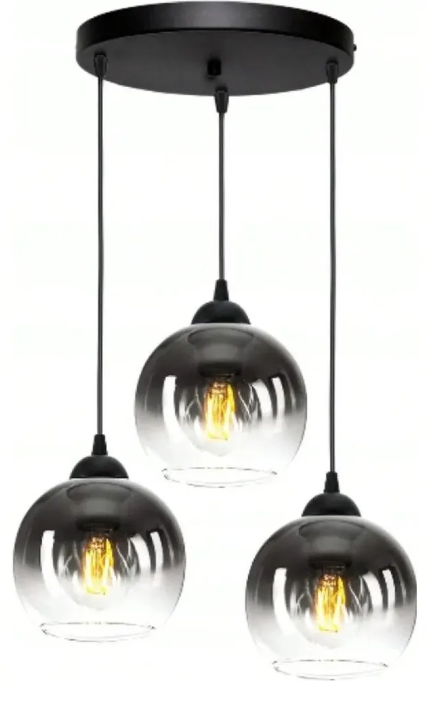 Suspension Design Nordique 3 Ampoules E27 en Verre pour Salon Moderne