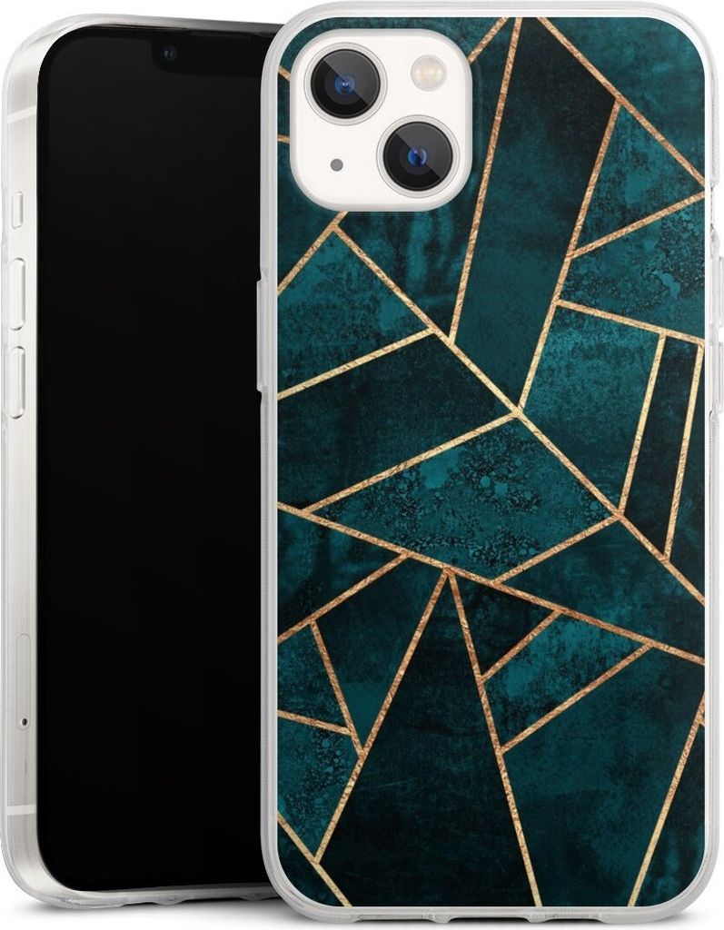 DeinDesign Handyhülle für Apple iPhone 13 Silikon Hülle Case Smartphone Schutzhülle Elisabeth Fredriksson Gold & Kupfer Stein
