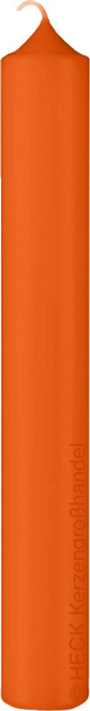 lange schlanke Altarkerzen 10% BW Anteil (Bienenwachs Kerzen) Karotte Dunkel-Orange 250 x Ø 40 mm, 4 Stück, Kerzen mit Dornbohrung in RAL Kerzeng...