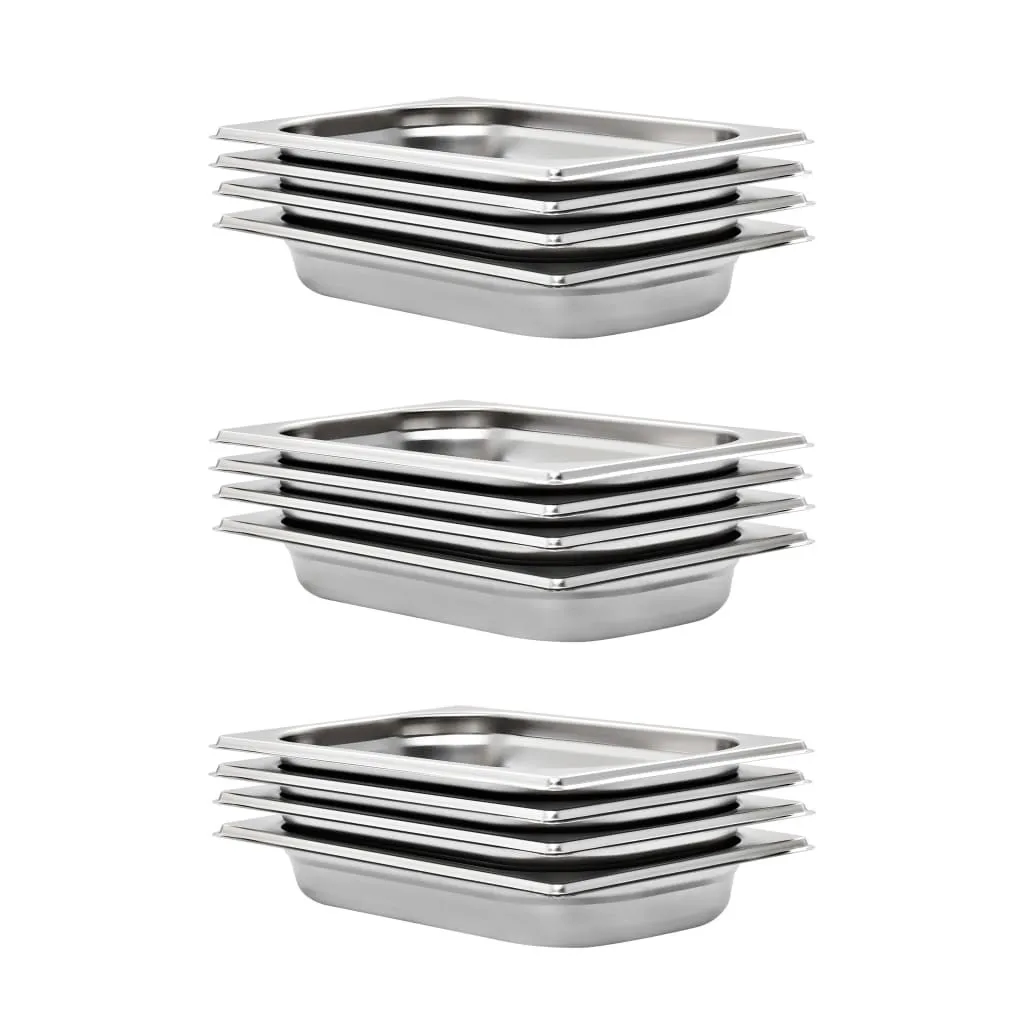 12 Bacinelle Inox GN 1/4 h40mm Gastronorm | Qualità Alimentare AISI 304