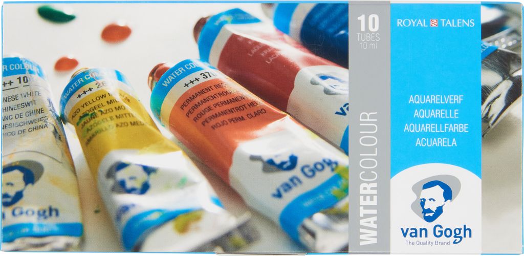 Van Gogh Aquarell-Set mit 10 Farben in 10 ml-Tuben