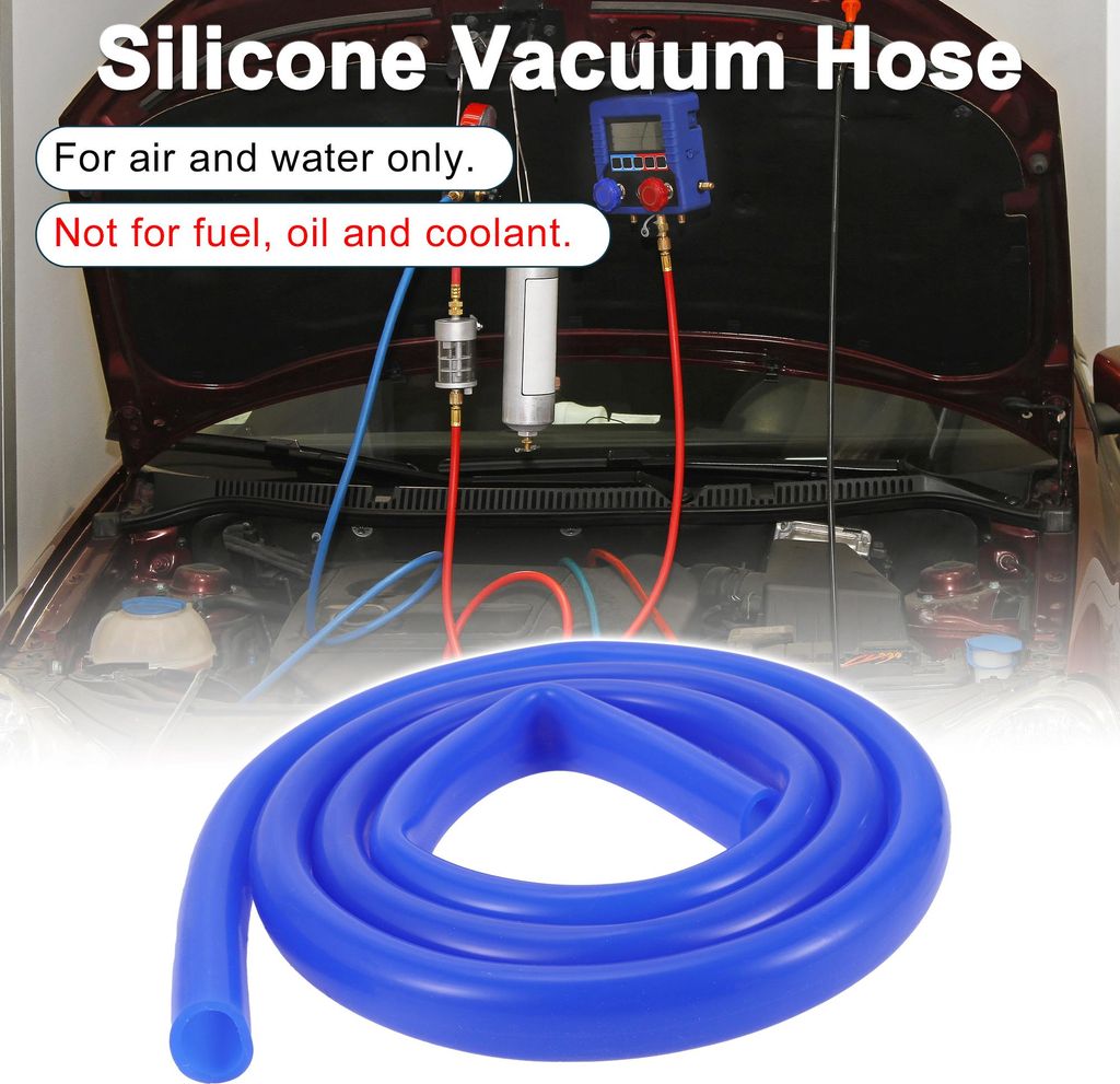 Silikon-Vakuumschlauch 130PSI Maximaldruck Hochtemperatur-Automobil-Vakuumschlauch Blau 1 Stück 6,6 Ft 13/16" 20mm ID 3mm Dicke