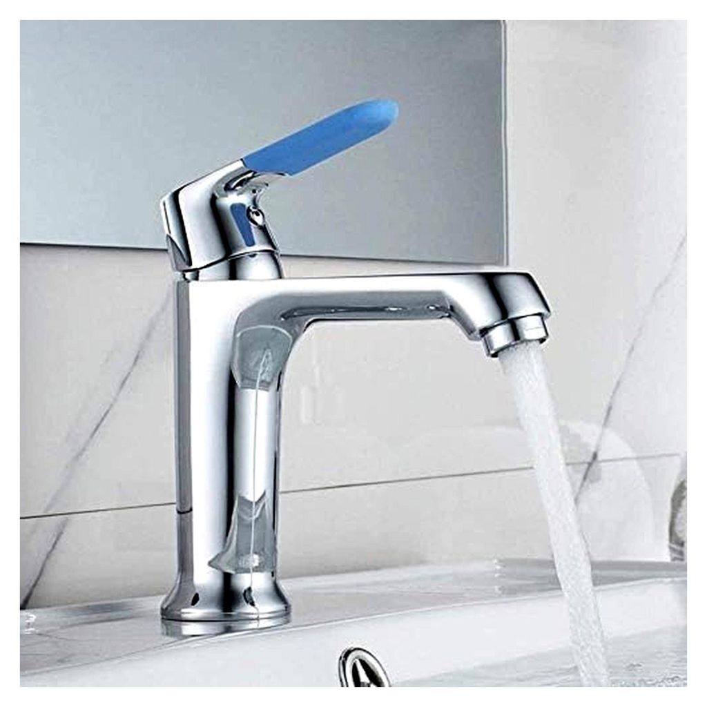 Einhebel-Badezimmerarmatur, poliertes Chrom, massives Messing, Waschtisch-Mischbatterie