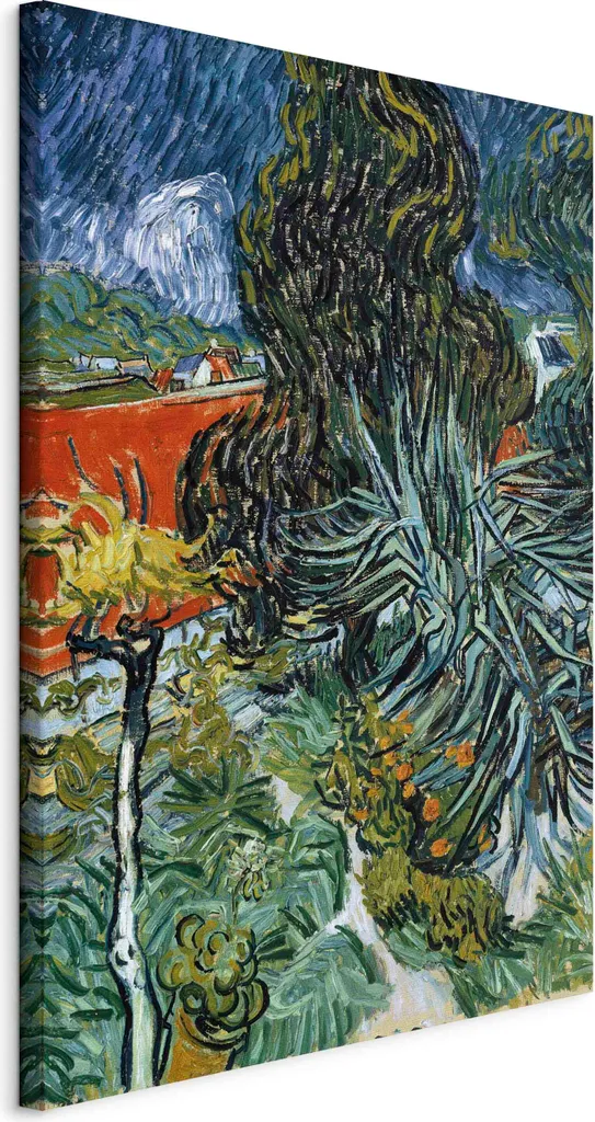Quadro Moderno 60x90 cm Van Gogh Giardino Gachet Tela per Soggiorno