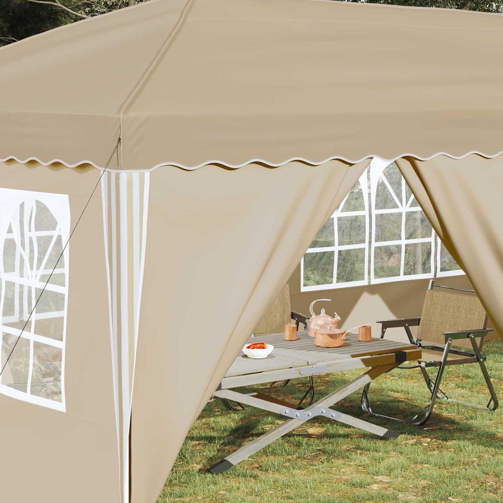 Möbel Pavillons & Partyzelte - Creme - CLORIS Pop-up Partyzelt 575x288x245 cm Creme,21.25 Kg - 128193