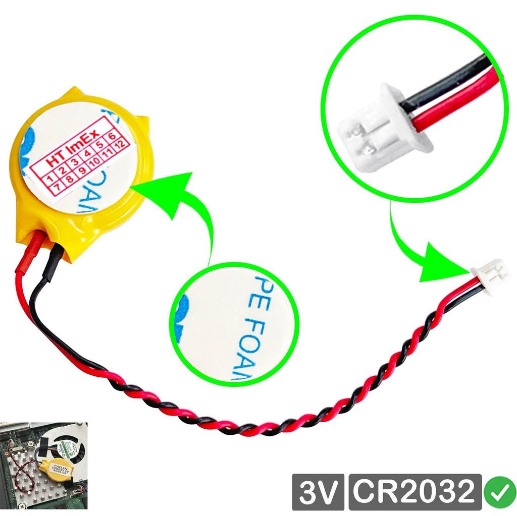 RTC Bios CMOS Batterie Battery Akku kompatibel für Lenovo Flex 4-1470 (80SA)