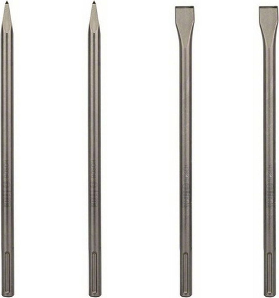 Bosch Meißel-Set 4tlg. SDS-max-Aufnahme 400 mm Flachmeißel Spitzmeißel 400 mm