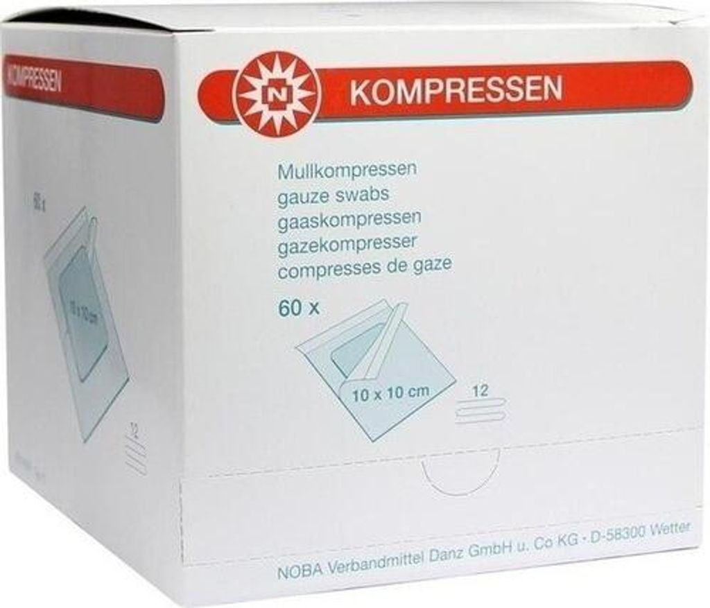 MULLKOMPRESSEN 10x10 cm steril 12fach