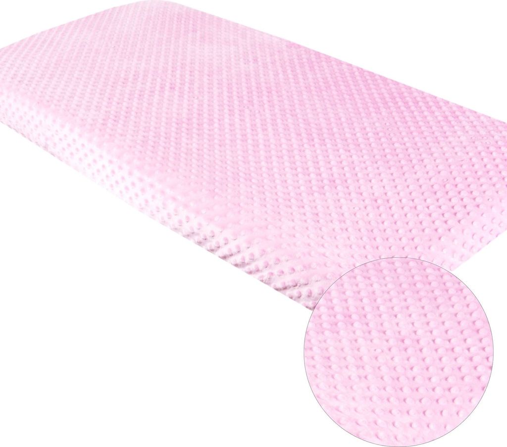 BABYLUX Spannbettlaken für Babybett Kinderbett MINKY 80x160cm Rosa